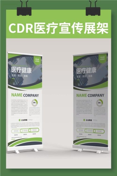 CDR制作医疗宣传展架设计 平面设计实战教程与图文广告技巧